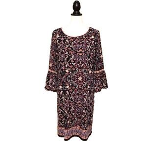 Max Studio Floral Bell Sleeve Dress L‎
